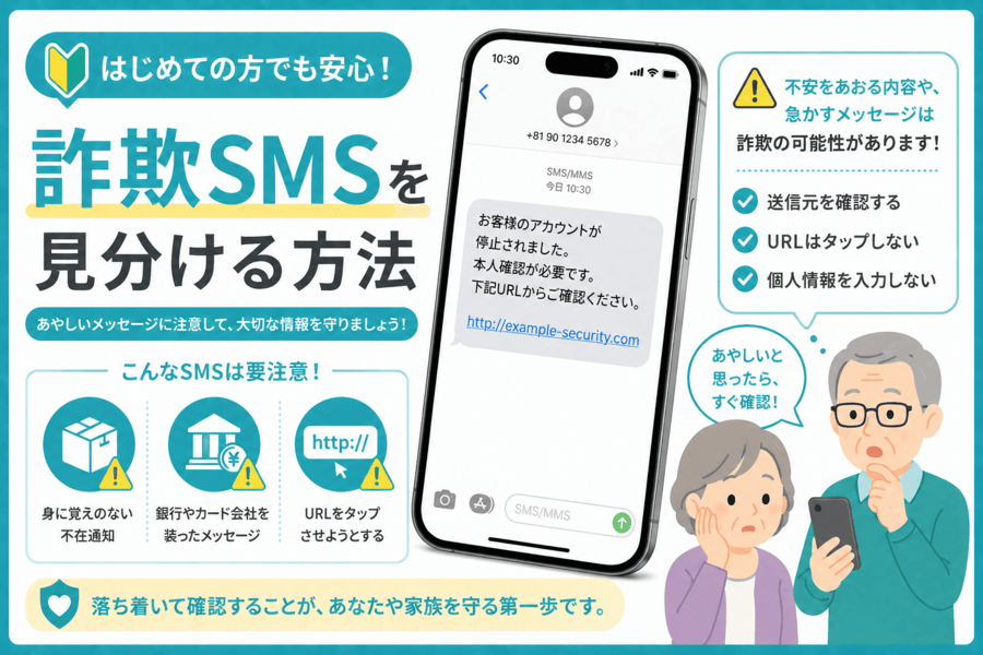 詐欺SMSを見分ける方法