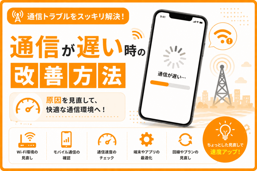 通信が遅い時の改善方法