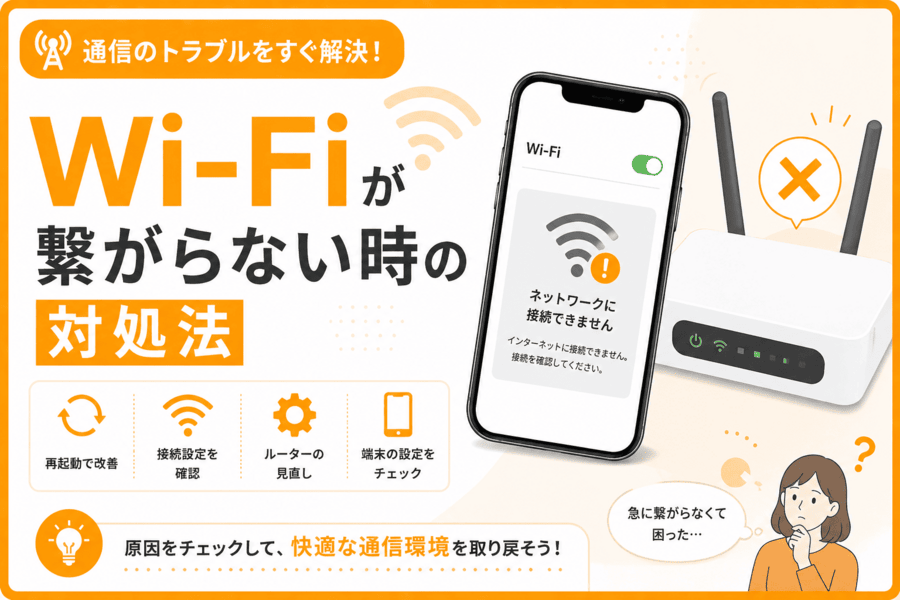 Wi-Fiが繋がらない時の対処法
