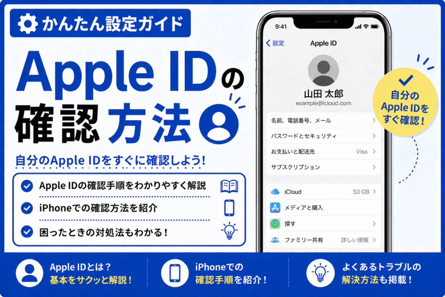 Apple IDの確認方法