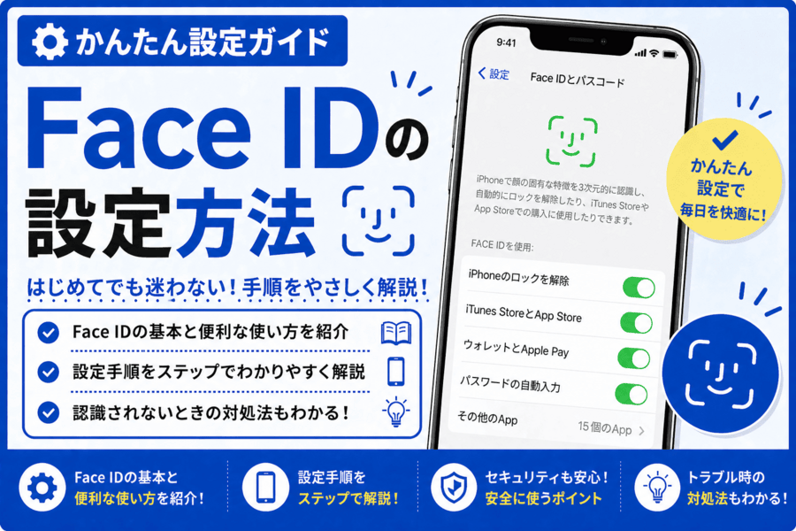 Face IDの設定方法