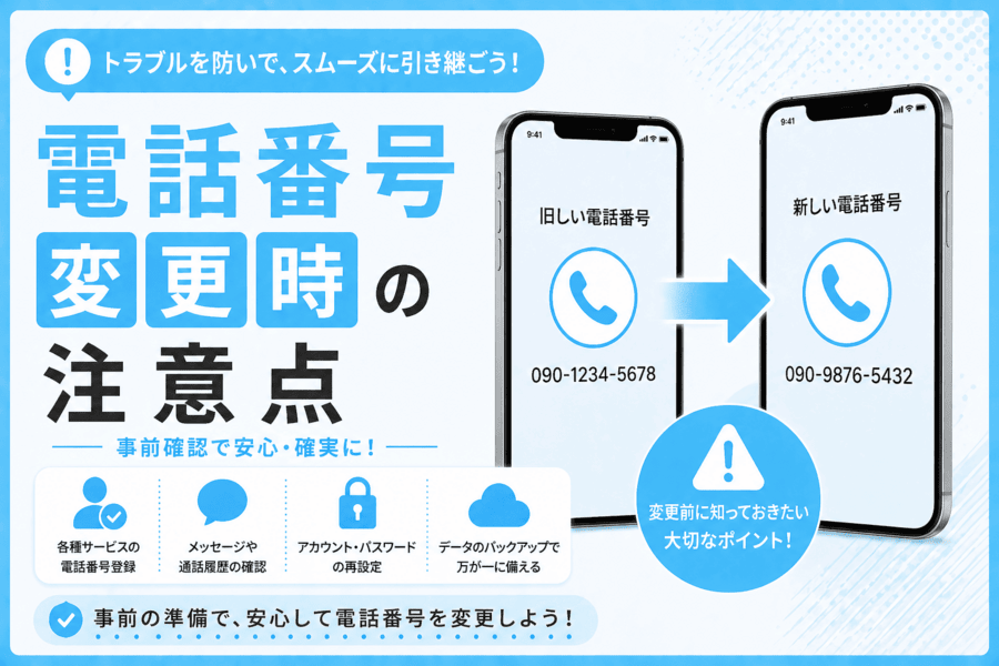 電話番号変更時の注意点