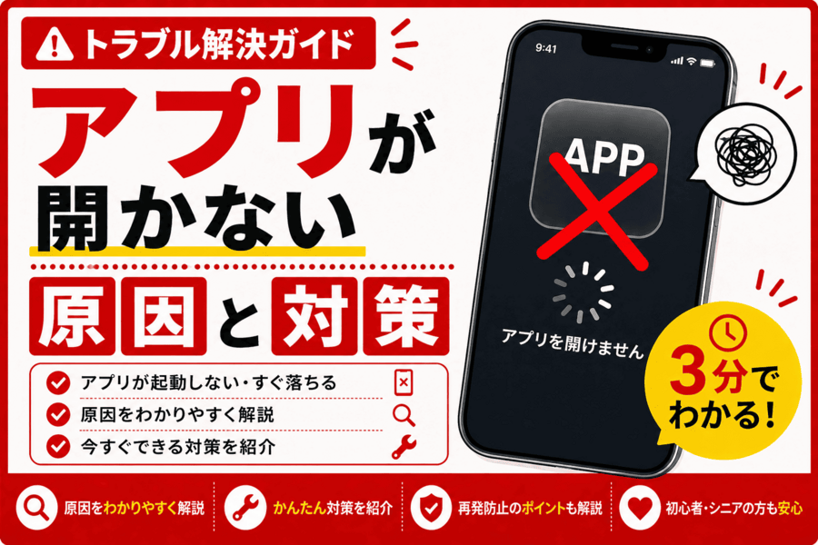 アプリが開かない原因と対策