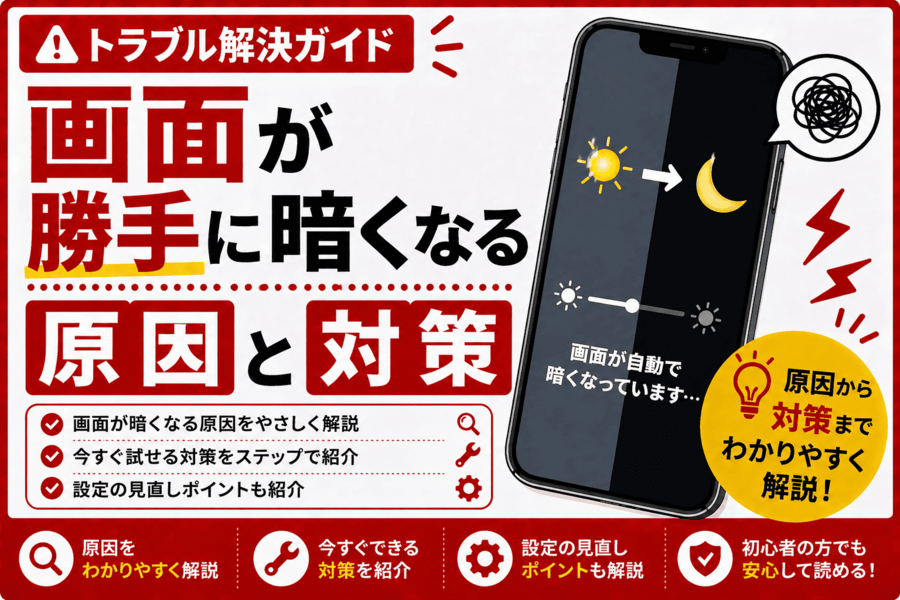 画面が勝手に暗くなる原因と対策