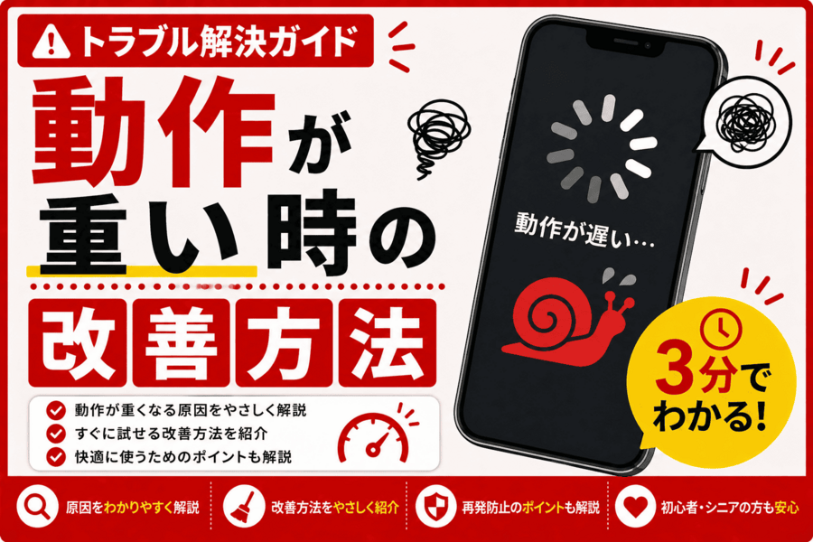 動作が重い時の改善方法