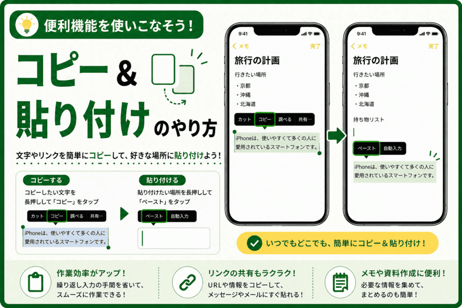 コピー＆貼り付けのやり方