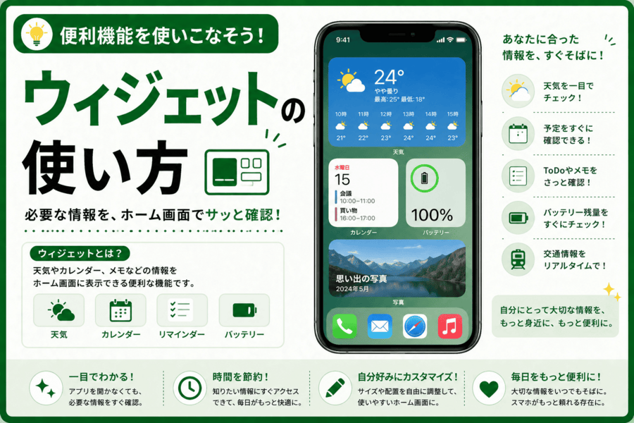 ウィジェットの使い方